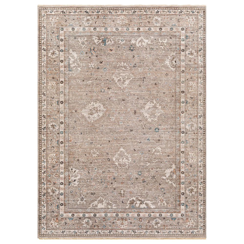 Surya Carlisle 5"3" x 7"9" Sage, Ivory, Pale Blue, Charcoal and Brown Area Rug, , large