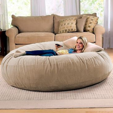 Jaxx 6" Cocoon Large Bean Bag Chair in Camel, , large