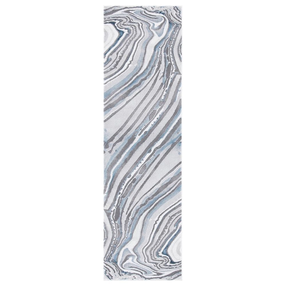 Safavieh Craft CFT843M 2"3" x 8" Blue and Grey Runner, , large