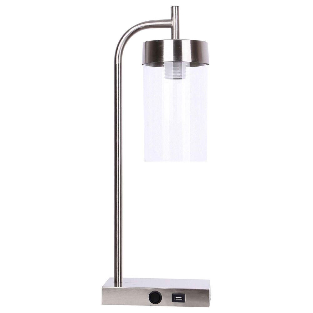 Grandview Gallery Puck 21" Table Lamp in Brushed Nickel, , large