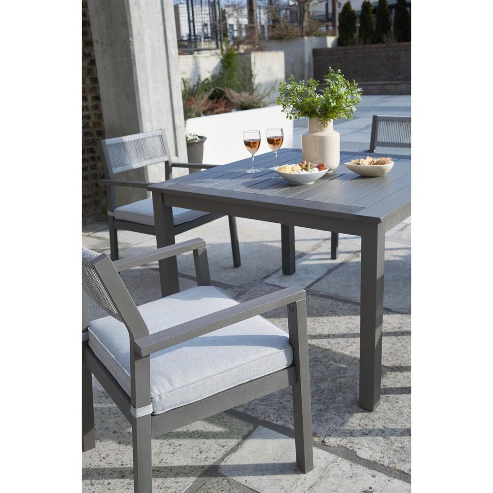 Signature Design by Ashley Eden Town Patio Dining Table in Gray - Table Only, , large
