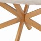 Home Trends & Design Malibu Oval Dining Table in Antique Gold and Sawar White - Table Only, , large