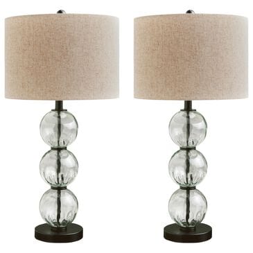 Signature Design by Ashley Airbal Table Lamp in Clear and Black, , large