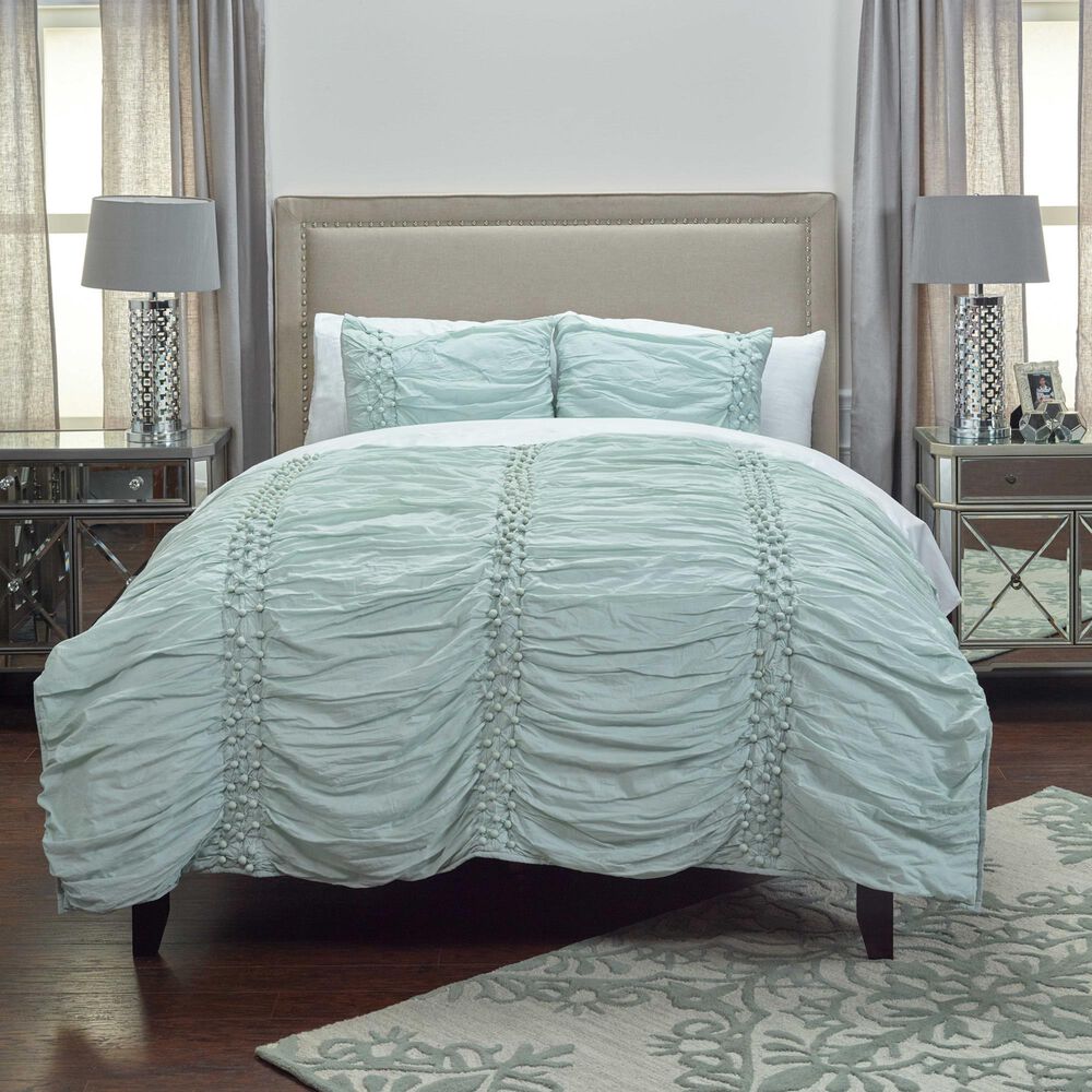 Rizzy Home Chelsea Cane 20&quot; x 26&quot; Standard Sham in Salt Blue, , large