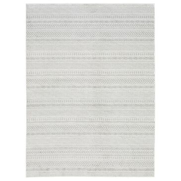 Oriental Weavers Montecito Geo Stripes 5"3" x 7"6" White Area Rug, , large