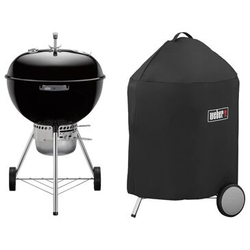 Weber Original Kettle Charcoal Grill with Premium Grill Cover in Black, , large