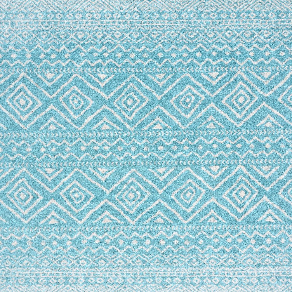 Safavieh Tulum TUL267K 9&#39; x 12&#39; Turquoise and Ivory Area Rug, , large