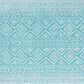 Safavieh Tulum TUL267K 9" x 12" Turquoise and Ivory Area Rug, , large