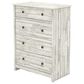 Sauder River Ranch 4-Drawer Chest in White Plank, , large