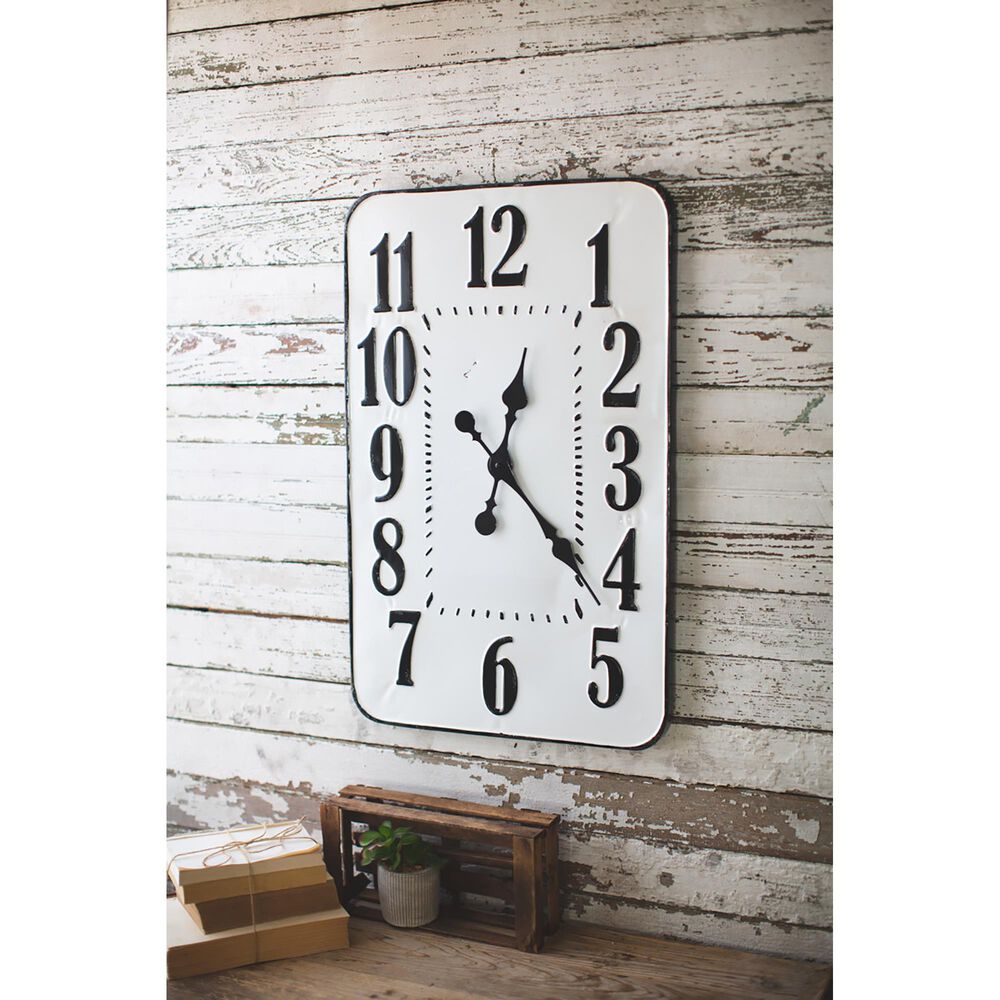 Kalalou Large Rectangle Wall Clock Nebraska Furniture Mart