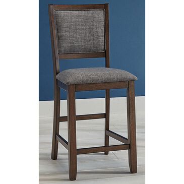 A-America Chesney Counter Height Upholstered Chair in Falcon Brown, , large