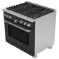 Cafe 5.75 Cu. Ft. Freestanding Dual Fuel Range in Matte Black and Brushed Stainless, , large