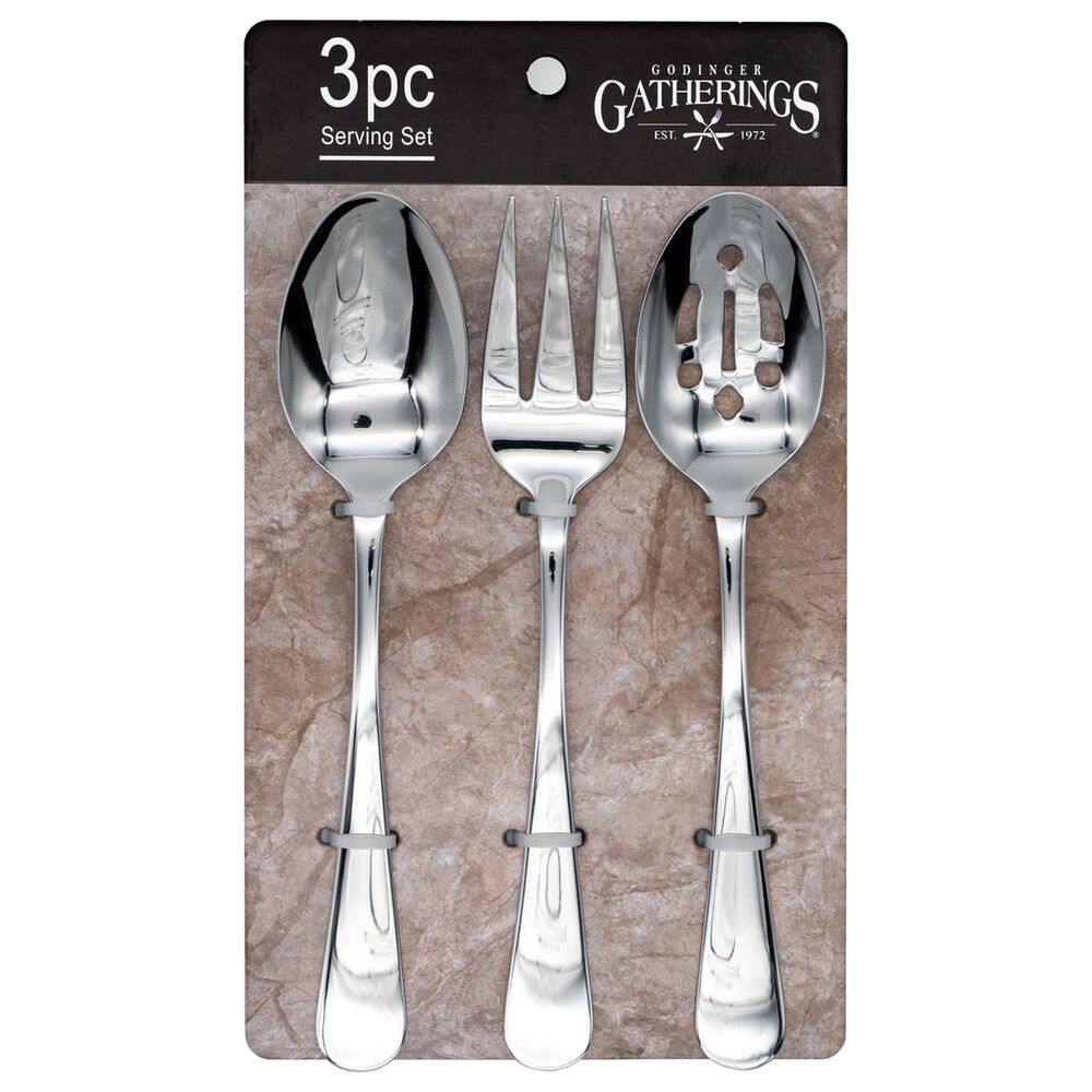 Godinger Silver Masa Mirrored 3-Piece Flatware Set in Stainless Steel, , large