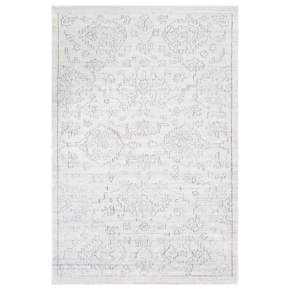 Surya Hightower 6" x 9" White and Black Area Rug, , large