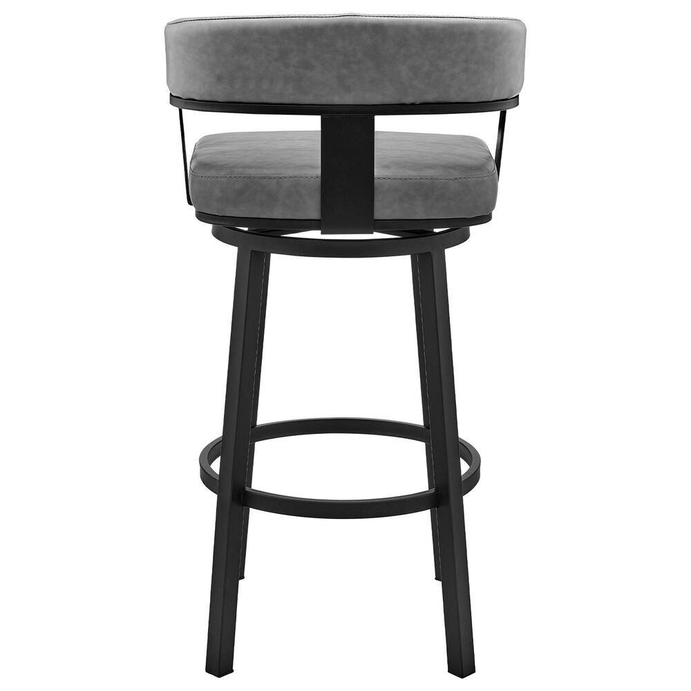 Armen Living Cohen 26&quot; Swivel Counter Stool in Gray, , large