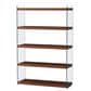 Monroe Bookcase in Walnut and Glass, , large