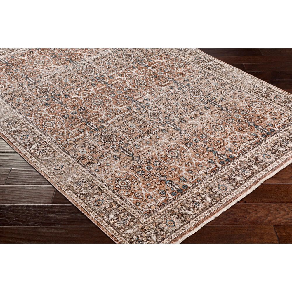 Surya Carlisle Oriental 3&#39;11&quot; x 5&#39;11&quot; Dusty Pink, Medium Brown, Light Gray, Pale Blue, Brown and Cream Area Rug, , large