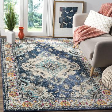 Safavieh Monaco MNC243N-4 4" x 5"7" Navy/Light Blue Area Rug, , large