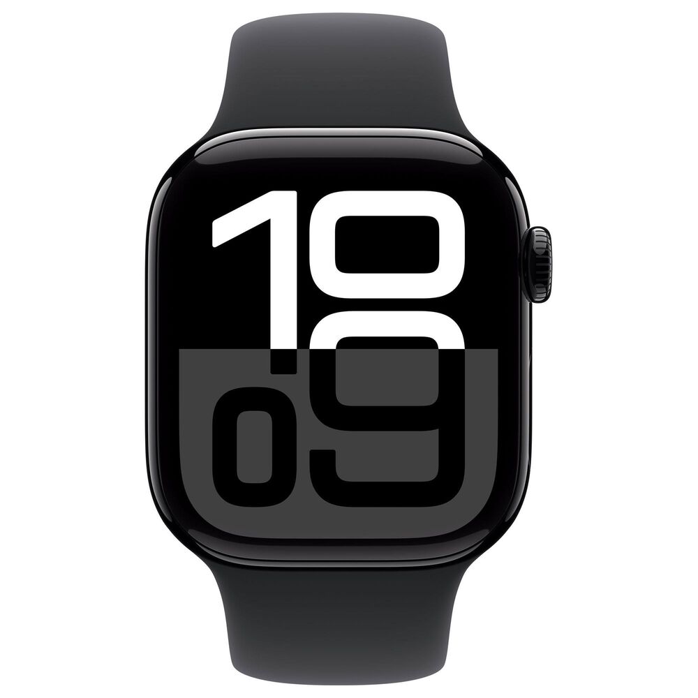 Apple Watch Series 10 GPS 42mm Jet Black Aluminum Case with Black Sport Band - M/L &#40;Pre-Order&#41;, , large