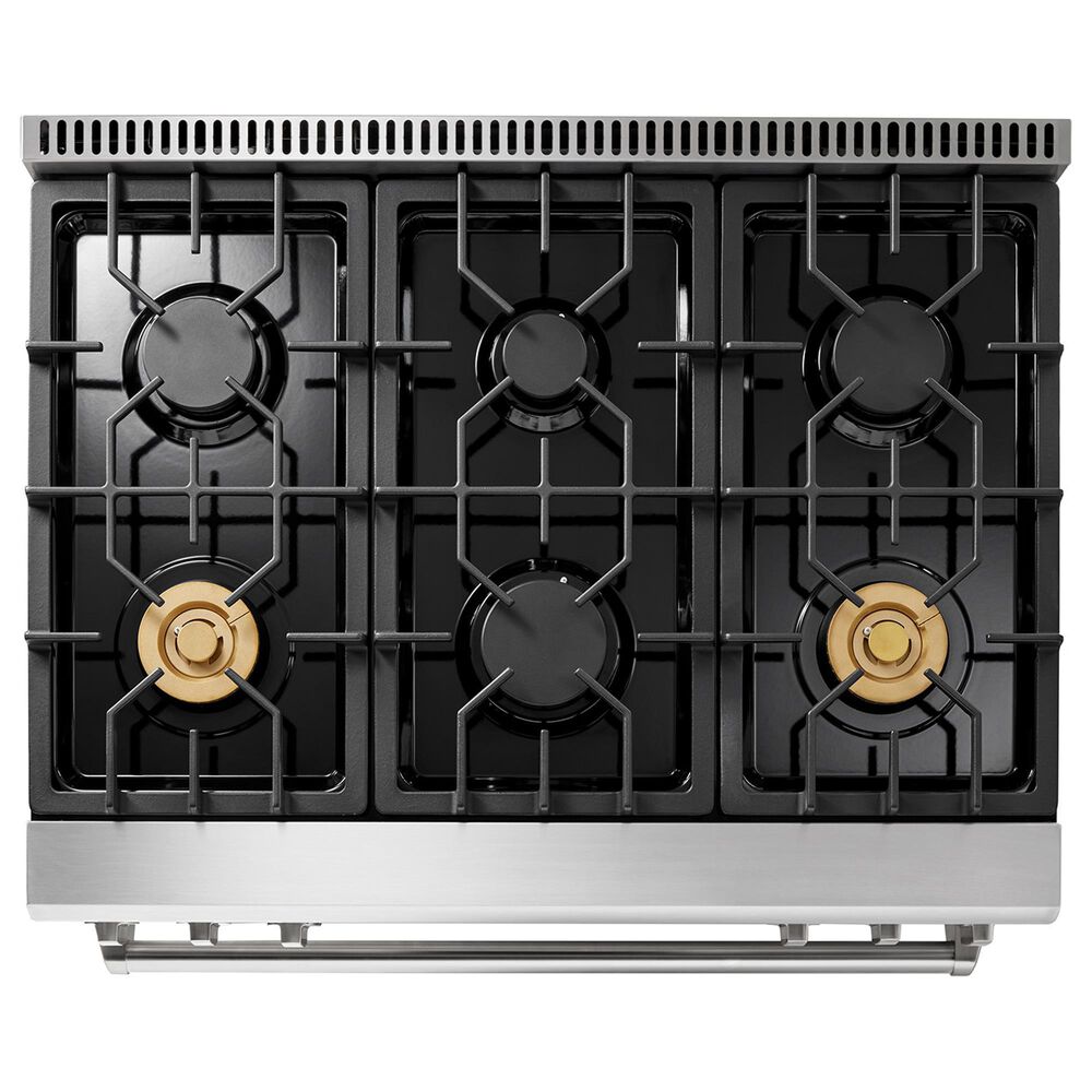 Thor Kitchen 36&quot; Professional Gas Range with Storage Drawer in Stainless Steel, , large