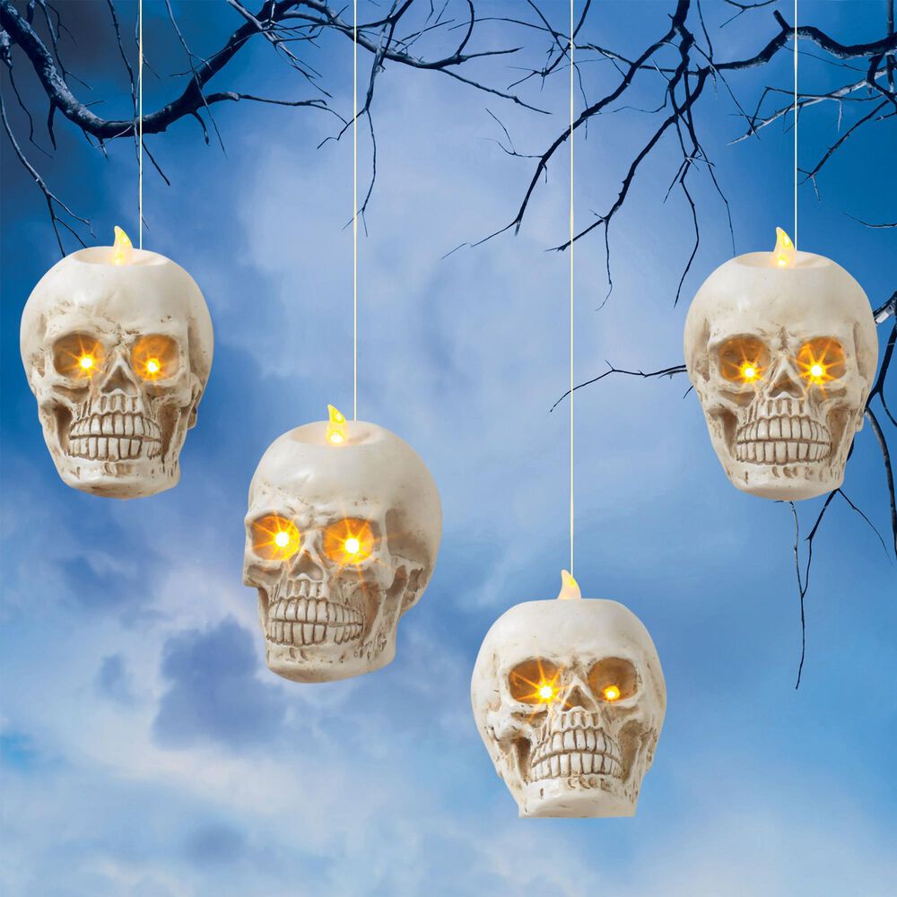 The Gerson Company Hanging Skull in Ivory &#40;Set of 4&#41;, , large