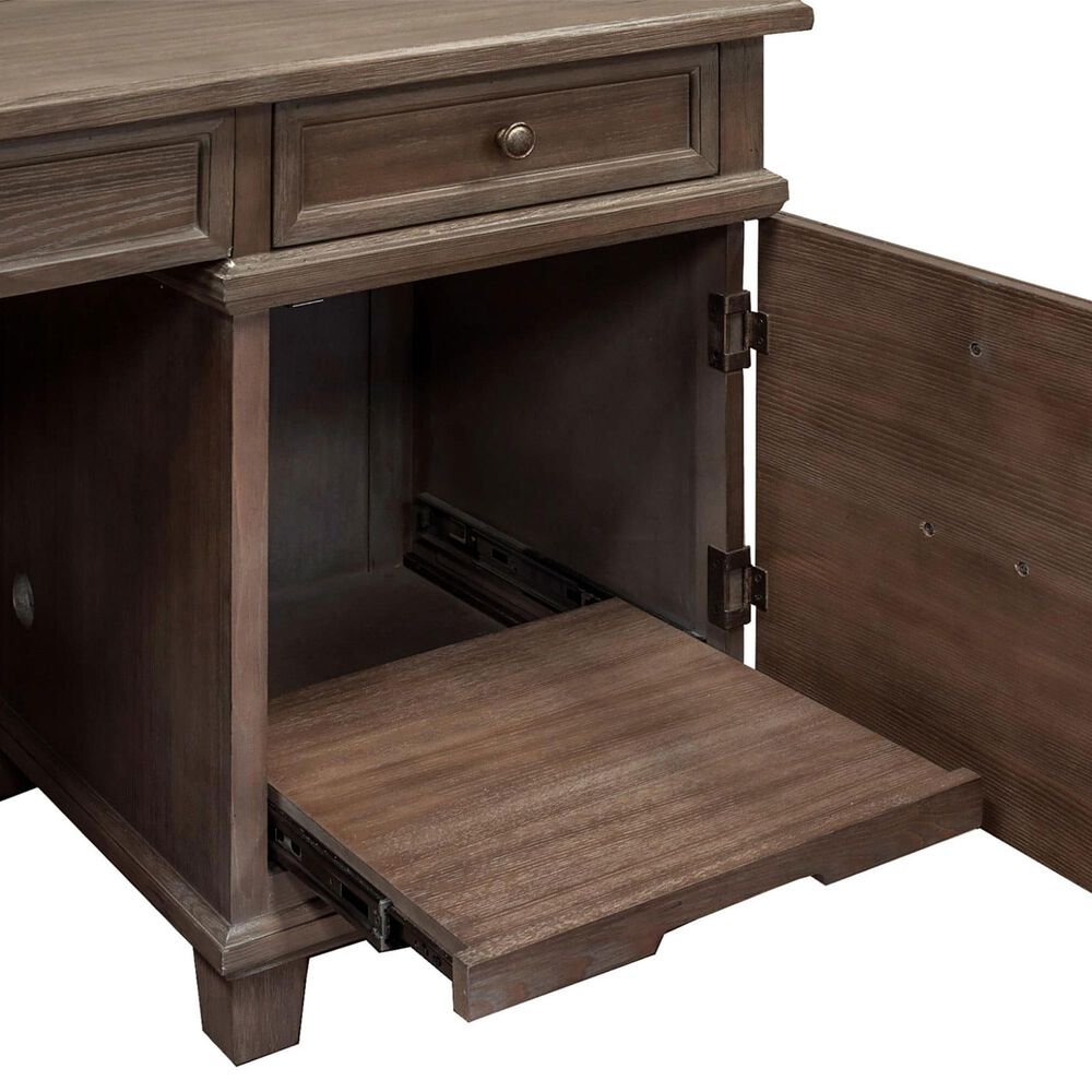 Wycliff Bay Carson L-Shaped Right Return Desk in Weathered Dove, , large