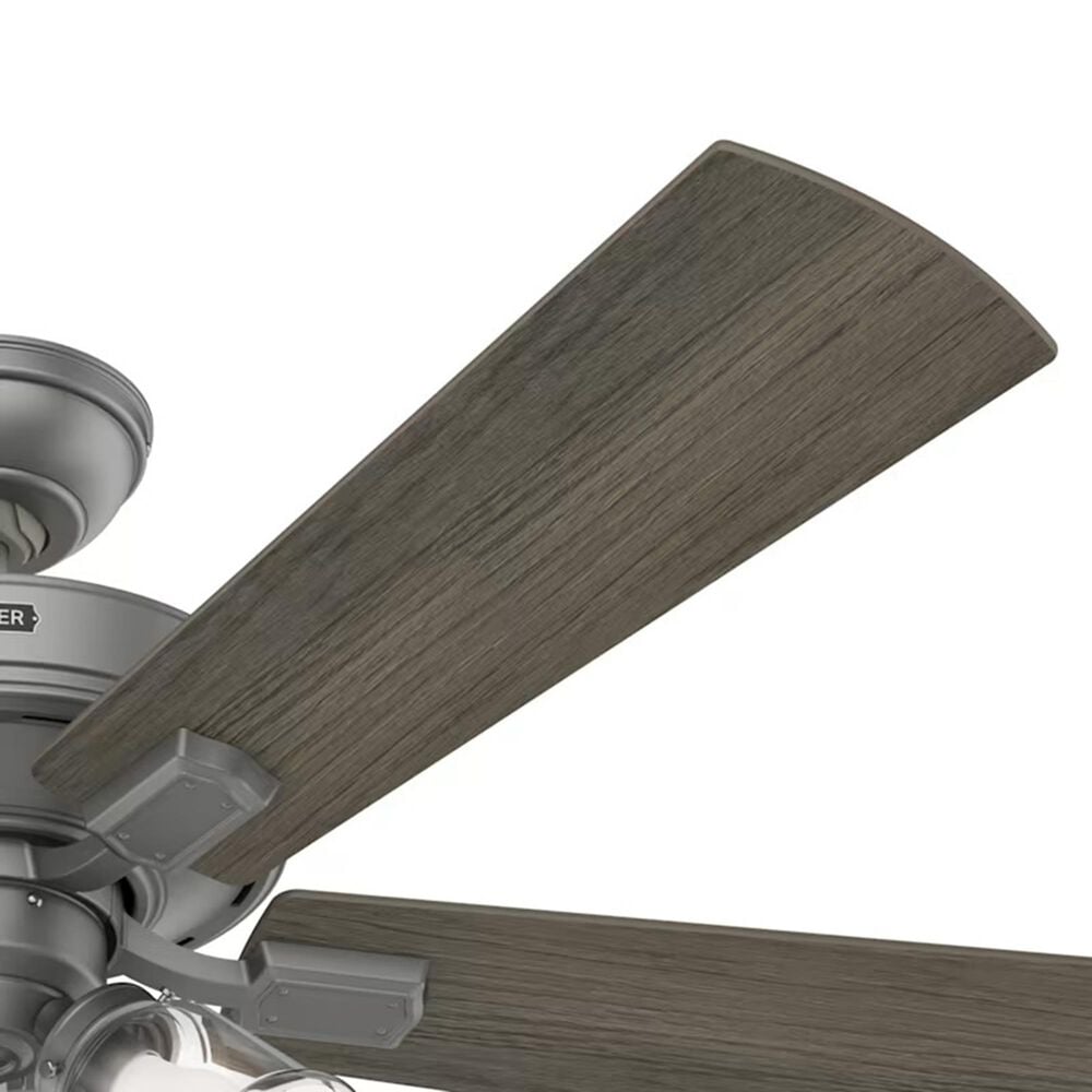 Hunter Crestfield 52&quot; Pull Chain Ceiling Fan with LED Lights in Matte Silver, , large