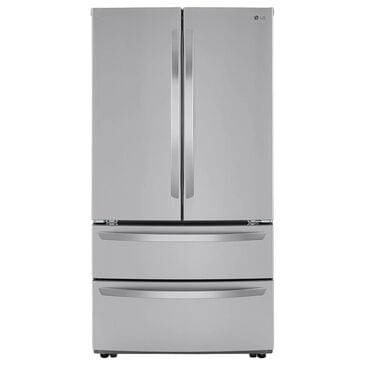LG 23 Cu. Ft. French Door Counter Depth Refrigerator with Double Freezer Drawers in Stainless Steel, , large