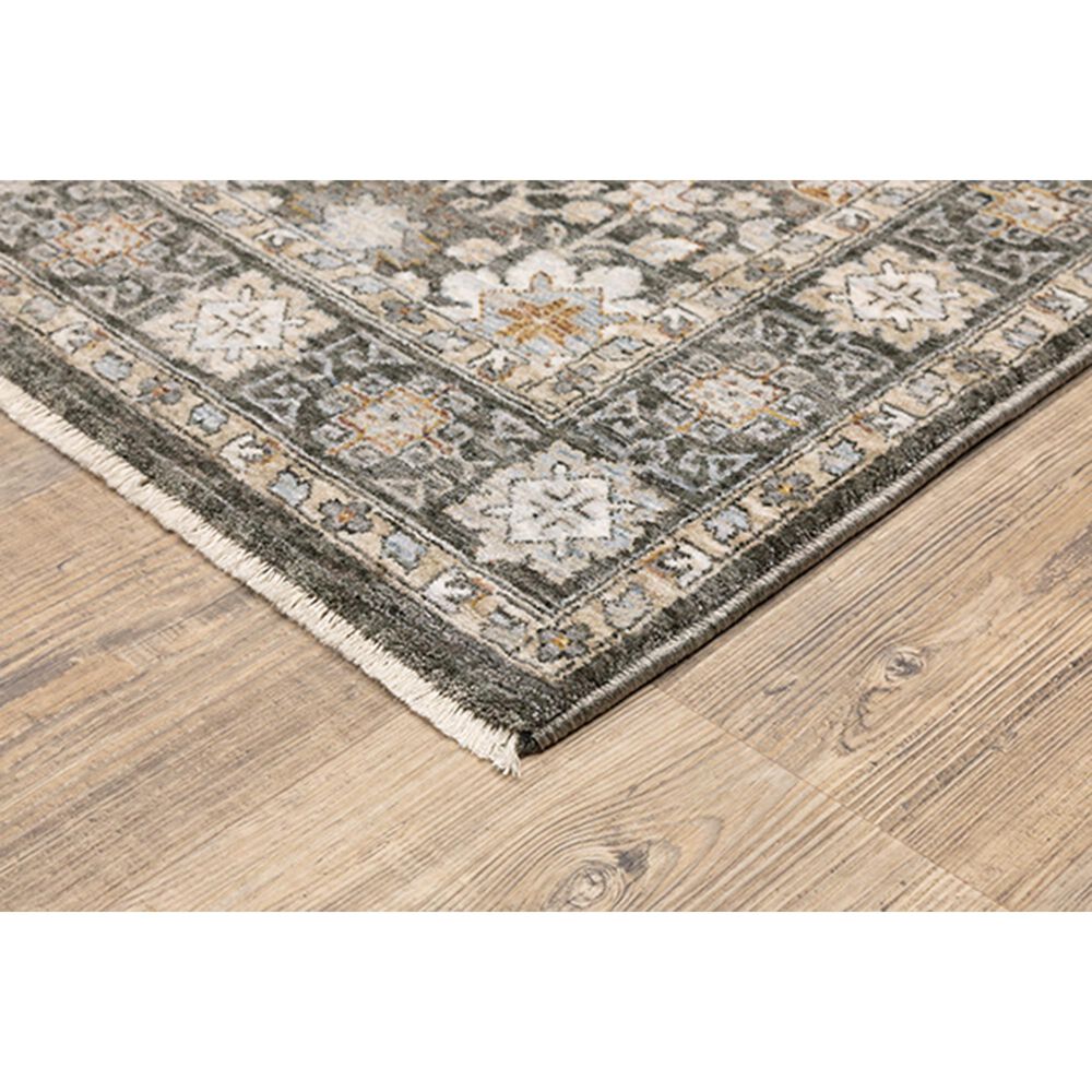 Oriental Weavers Maharaja Qatar 71N 2&#39;3&quot; x 7&#39;6&quot; Grey and Ivory Scatter Rug, , large