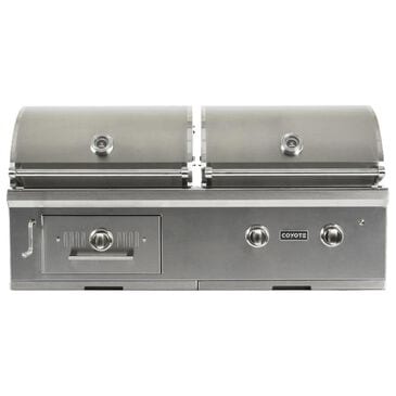 Coyote Outdoor 50" Hybrid Natural Gas and Charcoal Grill in Stainless Steel, , large