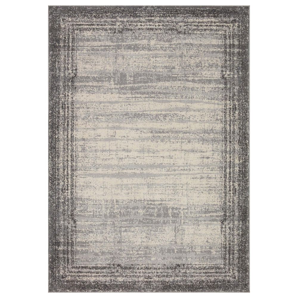 Loloi II Austen AUS-02 9"3" x 13"3" Pebble and Charcoal Area Rug, , large