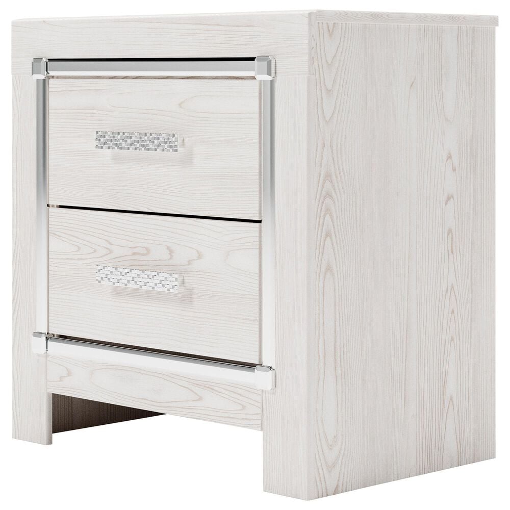 Signature Design by Ashley Altyra 2 Drawer Night Stand in White, , large