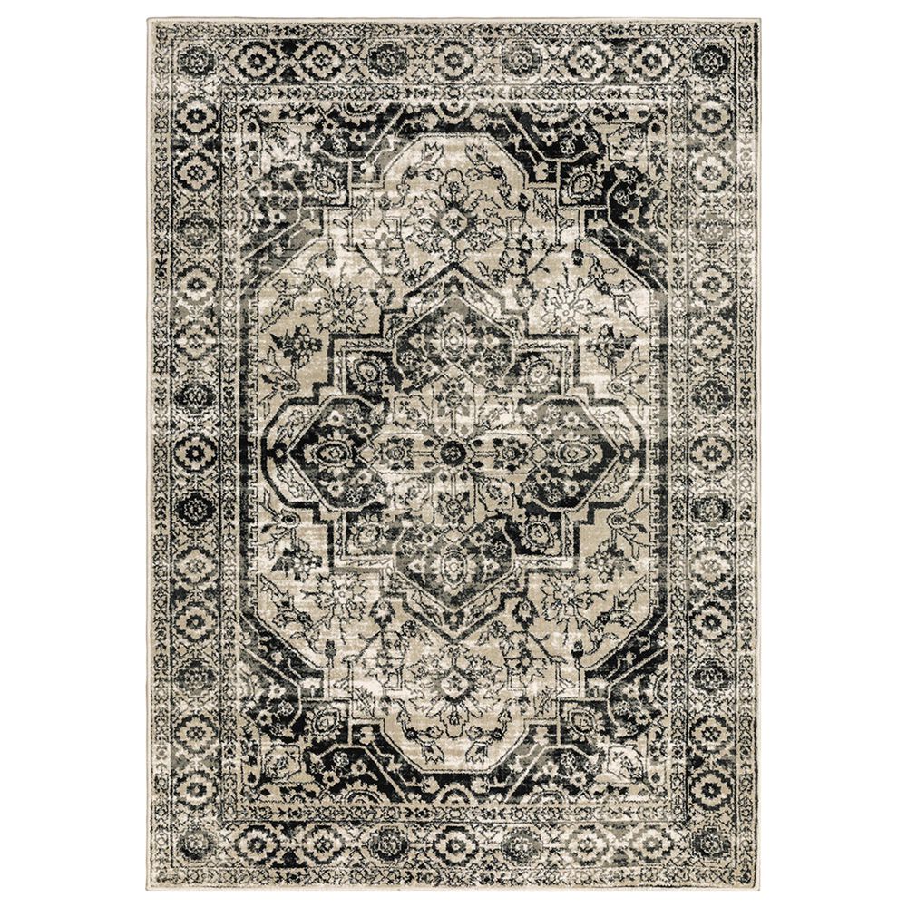 Oriental Weavers Georgia Medallion 429G0 9"10" x 12"10" Grey Area Rug, , large