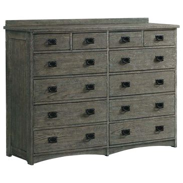 Hawthorne Furniture Oak Park 12 Drawer Dresser in Pewter, , large