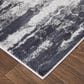 Feizy Rugs Prasad 5" x 8" Ivory and Charcoal Area Rug, , large