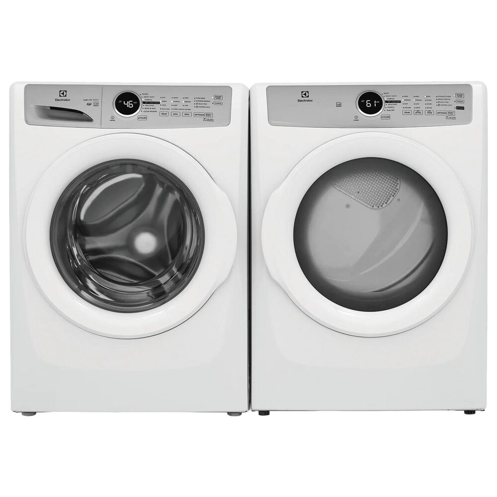 Electrolux 4.4 Cu. Ft. Front Load Washer and 8.0 Cu. Ft. Front Load Gas Dryer in White, , large