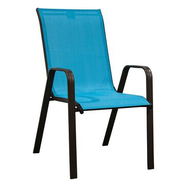 Loni Birch Color Stack Chair in Turquoise Blue, , large