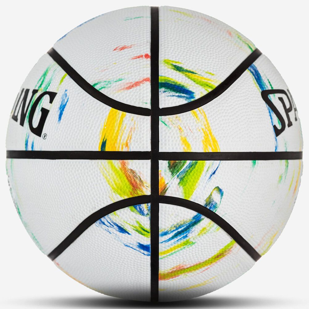 Spalding Marble 29.5&quot; Basketball in White and Multicolor, , large