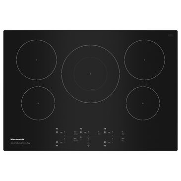 KitchenAid 30" Built-In Electric Induction Cooktop in Black, , large