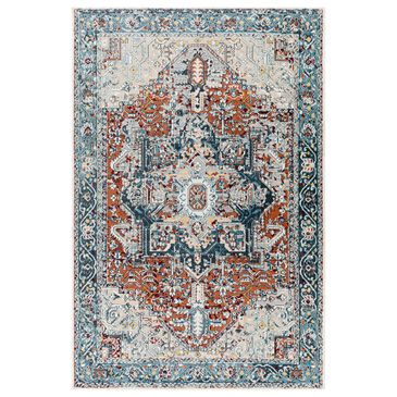 Surya Lavadora 9"3" x 12" Ink Blue, Brick Red, Mustard, Gray, Light Beige and Cream Area Rug, , large