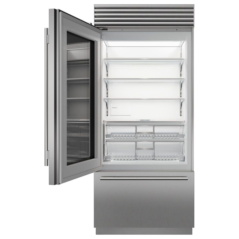 Roth Distributing 20.8 Cu. Ft. Classic Left Hinge Bottom-Freezer Refrigerator with Glass Door in Panel Ready, , large