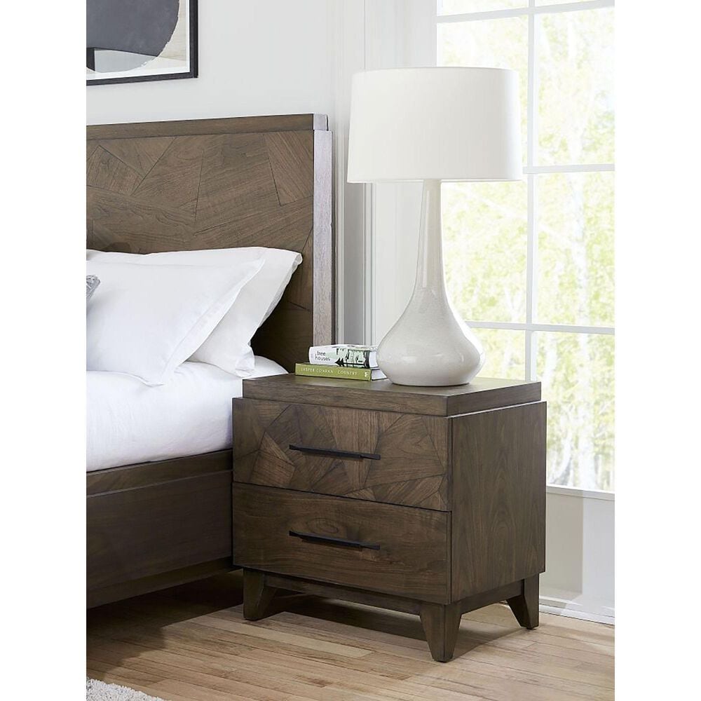 Urban Home Broderick 2 Drawer Nightstand in Wild Oats Brown, , large