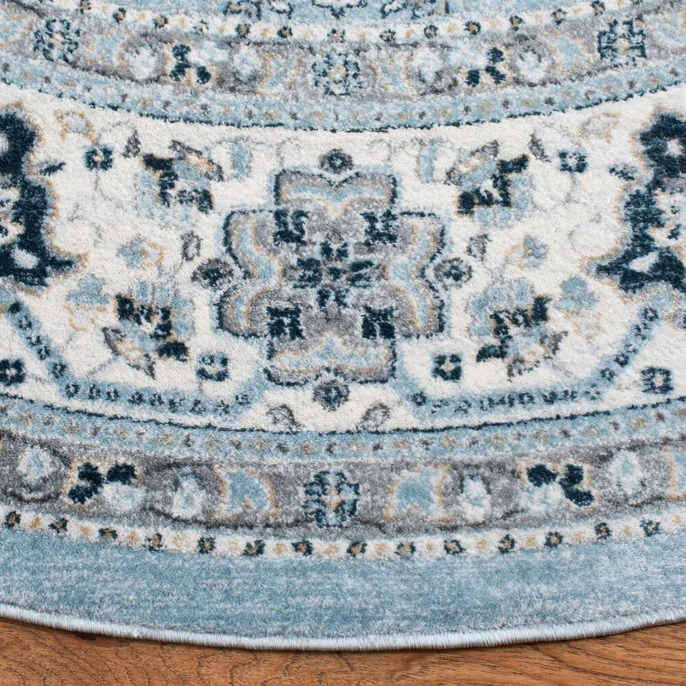 Safavieh Isabella 6&#39;7&quot; Round Blue and Creme Area Rug, , large