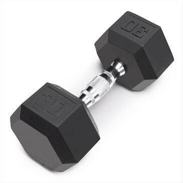 Marcy 30 Lb Rubber Hex Dumbbell, , large