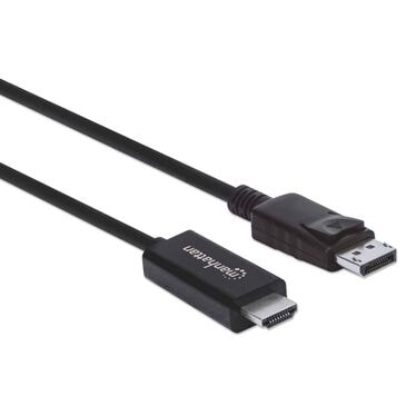 Manhattan 10" DisplayPort Male to HDMI Male Cable in Black, , large