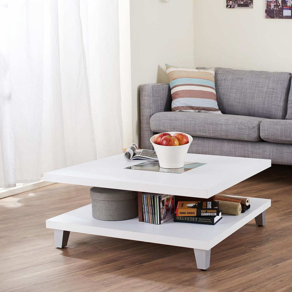 Furniture of America Humphrey Storage Coffee table in White, , large