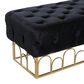 Maple and Jade 49" Velvet Bench in Black, , large