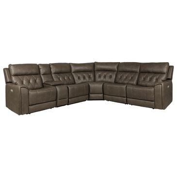 HHC 6-Piece Power Reclining Sectional in Capriccio Smoke, , large