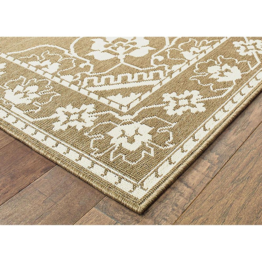 Oriental Weavers Marina 7764J 1&#39;9&quot; x 3&#39;9&quot; Tan and Ivory Area Rug, , large