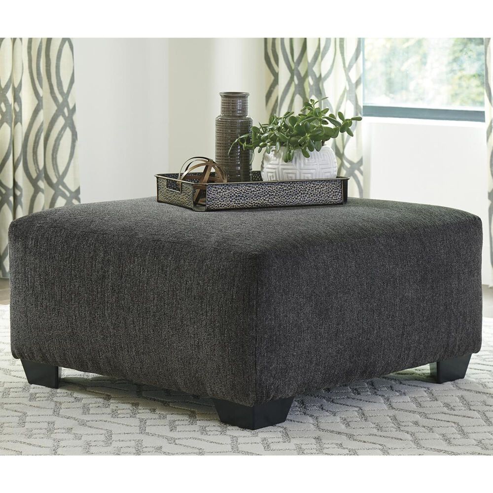 Signature Design by Ashley Ballinasloe Oversized Accent Ottoman in Smoke, , large